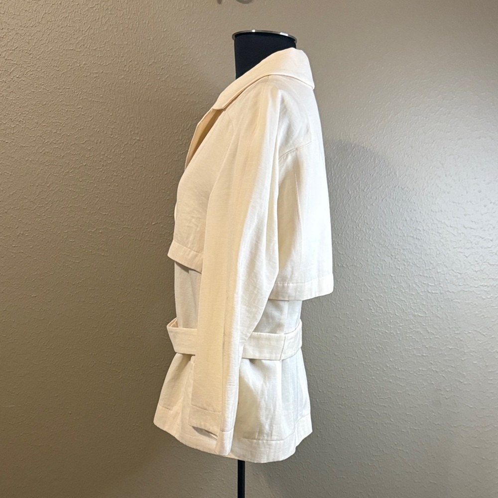 Narciso Rodriguez Cream Trench Coat - Picture 3 of 12